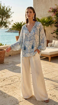 Silk Raw-Edge Top | One Size Fits Most (M–4XL) | 100% Pure Silk