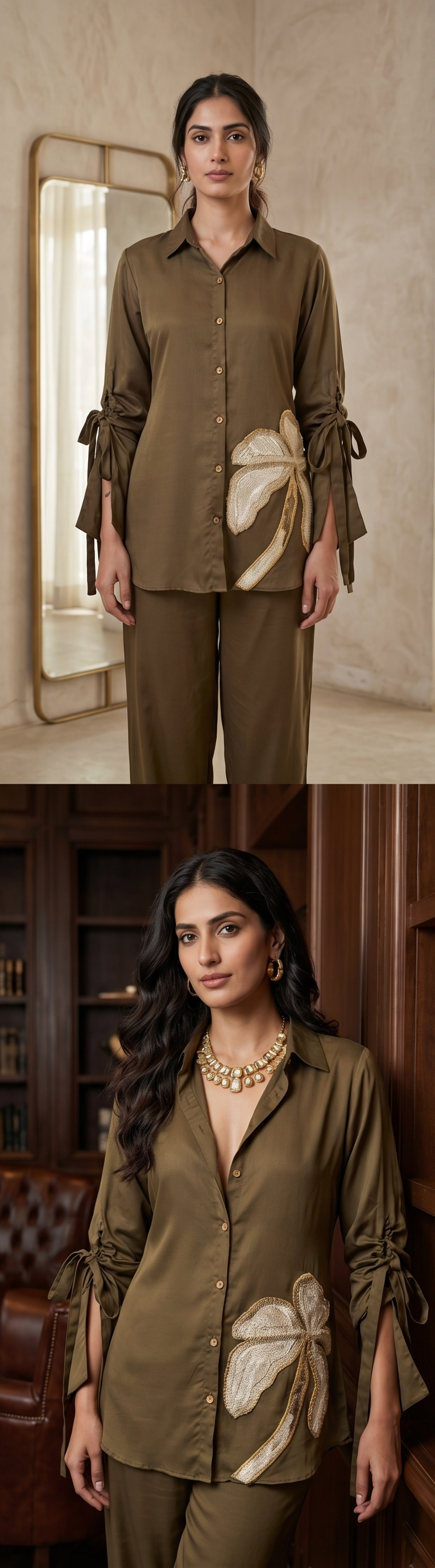 Modal Co-ord Set with Gota Embellishment – Size 42
