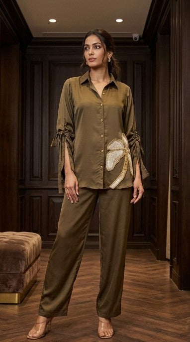 Modal Co-ord Set with Gota Embellishment – Size 42